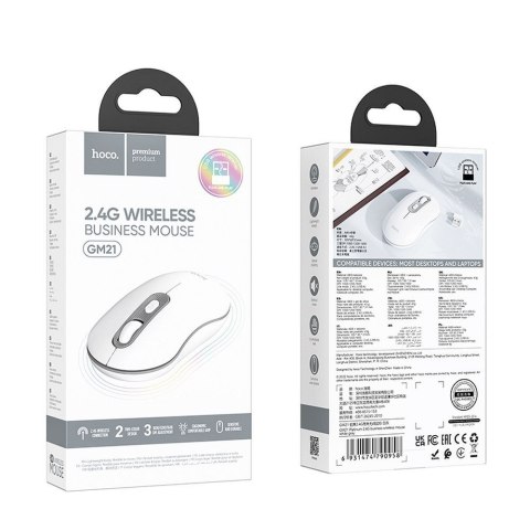 Myszka bezprzewodowa Hoco 2,4G 1600 dpi GM21 biała