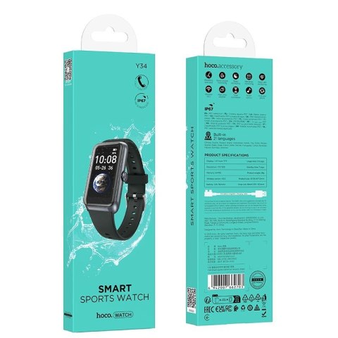 Smartwatch 1,47" IP67 z funkcją rozmowy Hoco Y34 czarny