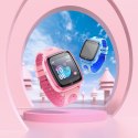 Smartwatch dla dzieci Hoco 1,44" 2G z funkcją rozmowy Y100 różowy