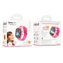 Smartwatch dla dzieci Hoco 1,44" 2G z funkcją rozmowy Y100 różowy