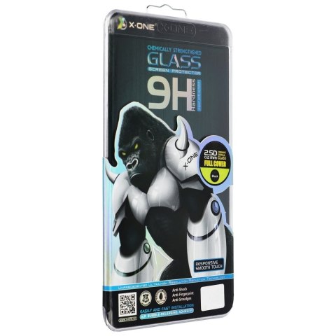 Szkło hartowane X-ONE 3D Full Cover - do Samsung Galaxy S25 (case friendly) - działający czytnik
