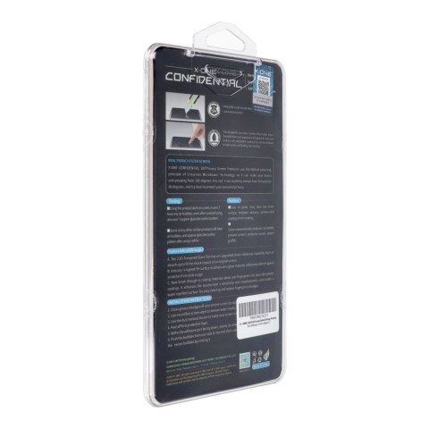 Szkło hartowane X-ONE Full Cover Extra Strong Privacy - do iPhone 15 Pro Max (full glue) czarny