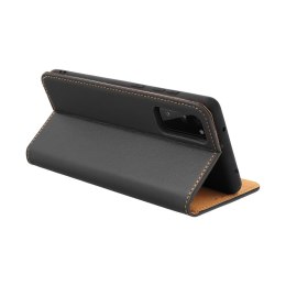 Etui z klapką na Samsung A05s Smart Pro Book skórzane czarne