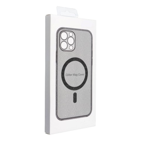 Futerał do iPhone 14 Clear Mag Cover (STR / CAMERA PROTECTION) zgodny z MagSafe czarny glitter