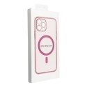 Futerał do iPhone 14 Clear Mag Cover (STR / CAMERA PROTECTION) zgodny z MagSafe różowy glitter