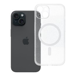 Futerał do iPhone 14 Clear Mag Cover (STR / CAMERA PROTECTION) zgodny z MagSafe transparentny glitter