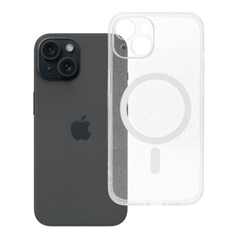 Futerał do iPhone 14 Clear Mag Cover (STR / CAMERA PROTECTION) zgodny z MagSafe transparentny glitter