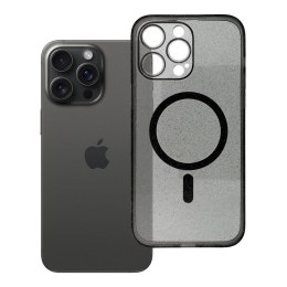 Futerał do iPhone 14 PRO MAX Clear Mag Cover (STR / CAMERA PROTECTION) zgodny z MagSafe czarny glitter