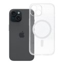 Futerał do iPhone 15 Clear Mag Cover (STR / CAMERA PROTECTION) zgodny z MagSafe transparentny glitter