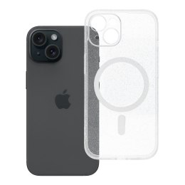Futerał do iPhone 15 Clear Mag Cover (STR / CAMERA PROTECTION) zgodny z MagSafe transparentny glitter