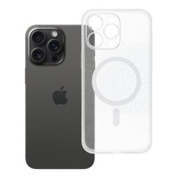 Futerał do iPhone 15 PRO MAX Clear Mag Cover (STR / CAMERA PROTECTION) zgodny z MagSafe transparentny glitter