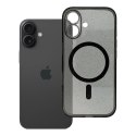Futerał do iPhone 16 Clear Mag Cover (STR / CAMERA PROTECTION) zgodny z MagSafe czarny glitter