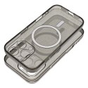 Futerał do iPhone 16 Clear Mag Cover (STR / CAMERA PROTECTION) zgodny z MagSafe czarny glitter