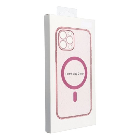 Futerał do iPhone 16 Clear Mag Cover (STR / CAMERA PROTECTION) zgodny z MagSafe różowy glitter