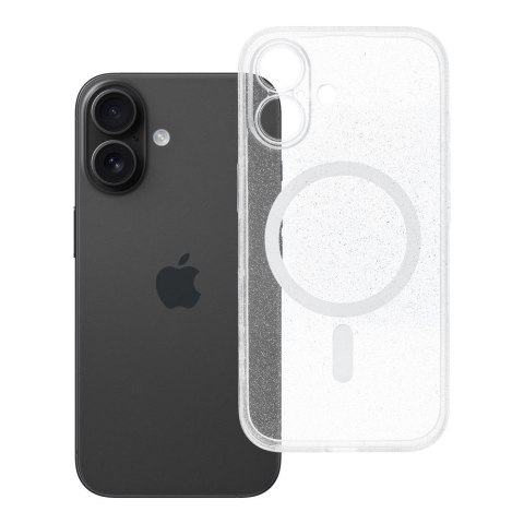 Futerał do iPhone 16 Clear Mag Cover (STR / CAMERA PROTECTION) zgodny z MagSafe transparentny glitter