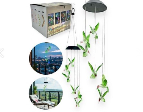 Girlanda ogrodowa solarna kolibry LED 80cm 2306