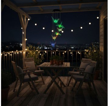 Girlanda ogrodowa solarna żuraw origami 78cm 6011
