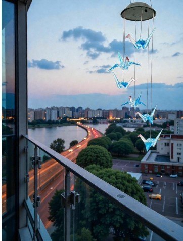 Girlanda ogrodowa solarna żuraw origami 78cm 6011
