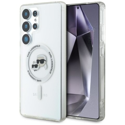 KARL LAGERFELD futerał do SAMSUNG S25 Ultra KLHMS25LHLSKCH (Magnetic IML Metal KC Heads) biały