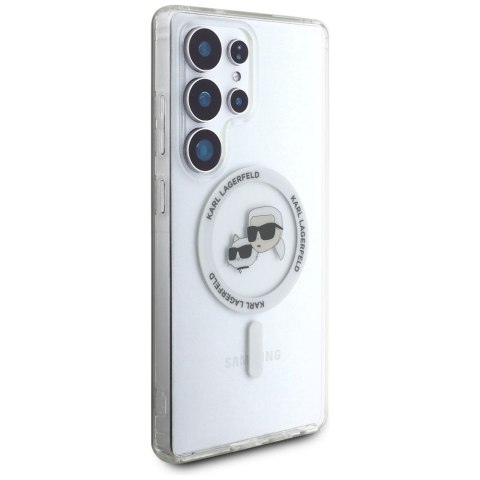 KARL LAGERFELD futerał do SAMSUNG S25 Ultra KLHMS25LHLSKCH (Magnetic IML Metal KC Heads) biały