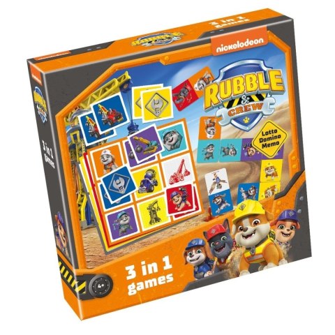 Lotto, Domino, Memo - Rubble i jego Ekipa 3w1