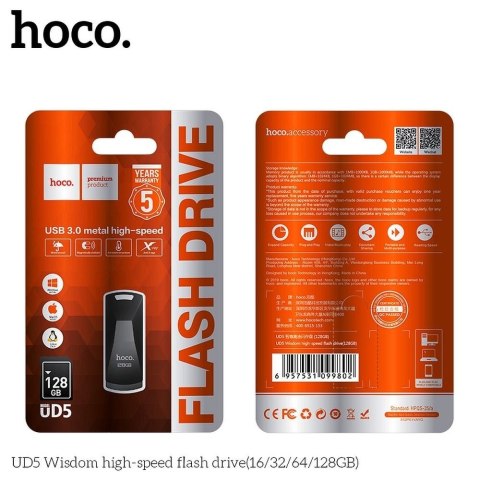 Pendrive 128GB USB 3.0 (USB A) Hoco UD5 szary