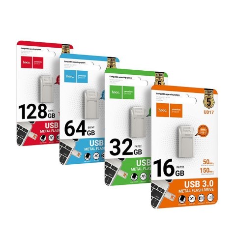 Pendrive 16GB USB 3.0 (USB A) Hoco UD16 nikiel