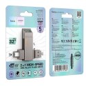 Pendrive 32GB USB 3.2 (USB A + USB C) Hoco UD15 szary