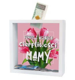 Skarbonka MDF z szybką 