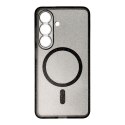 Futerał do Samsung S26 Clear Mag Cover (STR / CAMERA PROTECTION) zgodny z MagSafe czarny glitter