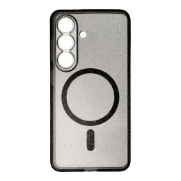 Futerał do Samsung S26 Clear Mag Cover (STR / CAMERA PROTECTION) zgodny z MagSafe czarny glitter