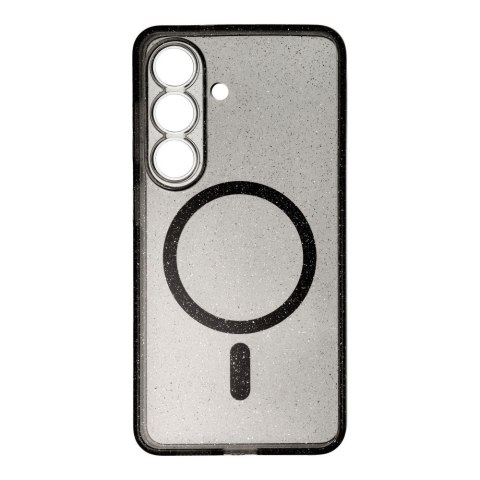 Futerał do Samsung S26 Clear Mag Cover (STR / CAMERA PROTECTION) zgodny z MagSafe czarny glitter