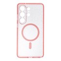 Futerał do Samsung S26 ULTRA Clear Mag Cover (STR / CAMERA PROTECTION) zgodny z MagSafe różówy glitter