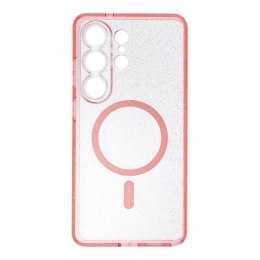 Futerał do Samsung S26 ULTRA Clear Mag Cover (STR / CAMERA PROTECTION) zgodny z MagSafe różówy glitter