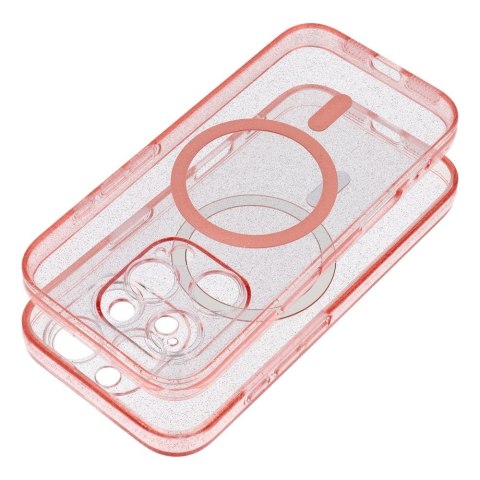 Futerał do Samsung S26 ULTRA Clear Mag Cover (STR / CAMERA PROTECTION) zgodny z MagSafe różówy glitter