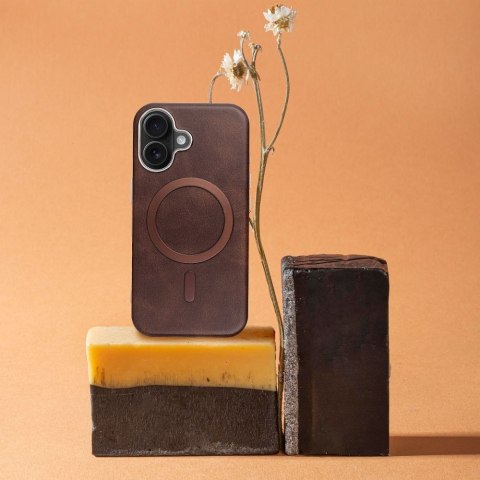 Futerał do iPhone 17 AIR Gentleman Mag Cover zgodny z MagSafe brązowy