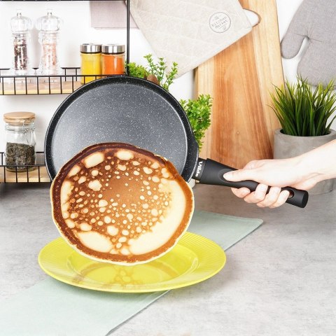 Patelnia do Naleśników Granitowa 24 cm VILDE Black Line Indukcja