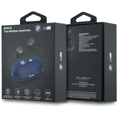 Słuchawki bezprzewodowe douszne ENC BMW TWS Metal Logo BMW001143 niebieskie