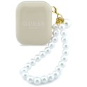 Słuchawki bezprzewodowe douszne GUESS TWS Pearl Strap GUE005326 beżowe