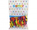 Balony Gemar rurki włoskie party mix kolor 100szt. D4/80/P