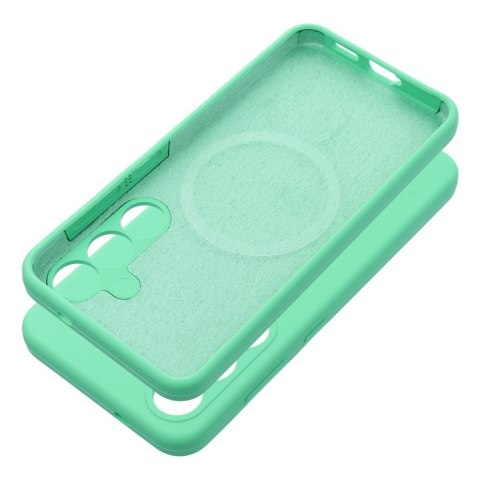 Futerał do Samsung S26 Silicone 2mm (camera protection) zgodny z MagSafe miętowy