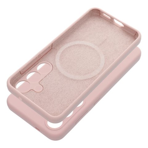 Futerał do Samsung S26 Silicone 2mm (camera protection) zgodny z MagSafe pudrowy róż
