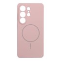Futerał do Samsung S26 ULTRA Silicone 2mm (camera protection) zgodny z MagSafe pudrowy róż