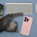 Futerał do iPhone 15 Silicone 2mm (camera protection) zgodny z MagSafe pudrowy róż