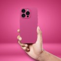Futerał do iPhone 15 Silicone 2mm (camera protection) zgodny z MagSafe róż