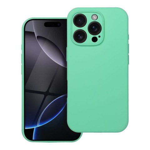 Futerał do iPhone 16 PRO MAX Silicone 2mm (camera protection) zgodny z MagSafe miętowy