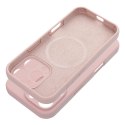 Futerał do iPhone 16 PRO Silicone 2mm (camera protection) zgodny z MagSafe pudrowy róż