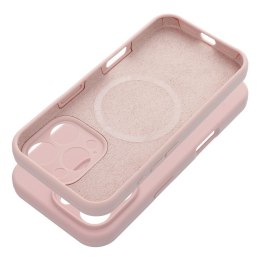 Futerał do iPhone 16 PRO Silicone 2mm (camera protection) zgodny z MagSafe pudrowy róż