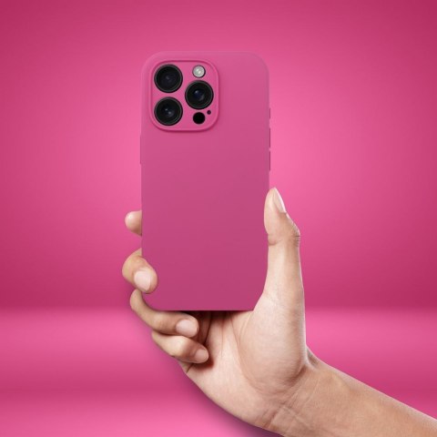 Futerał do iPhone 16 Silicone 2mm (camera protection) zgodny z MagSafe różowy