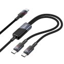 Kabel 2w1 USB C do USB C / USB C Hoco 5A 100W 1,2 m U139 czarny